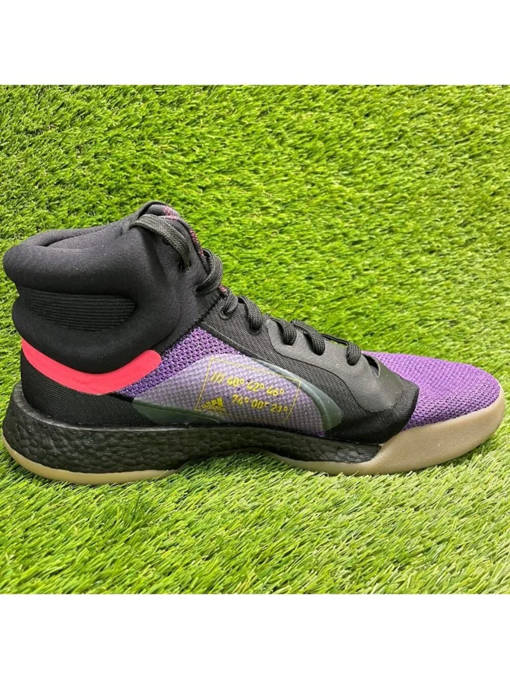 Adidas Marquee Boost Celebrate Black Cult Mens Size 15 Basketball Shoes Sneakers